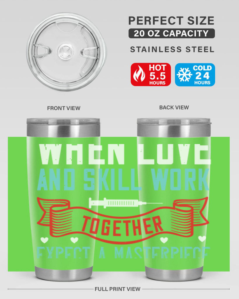 When love and skill work together expect a masterpiece Style 254#- nurse- tumbler