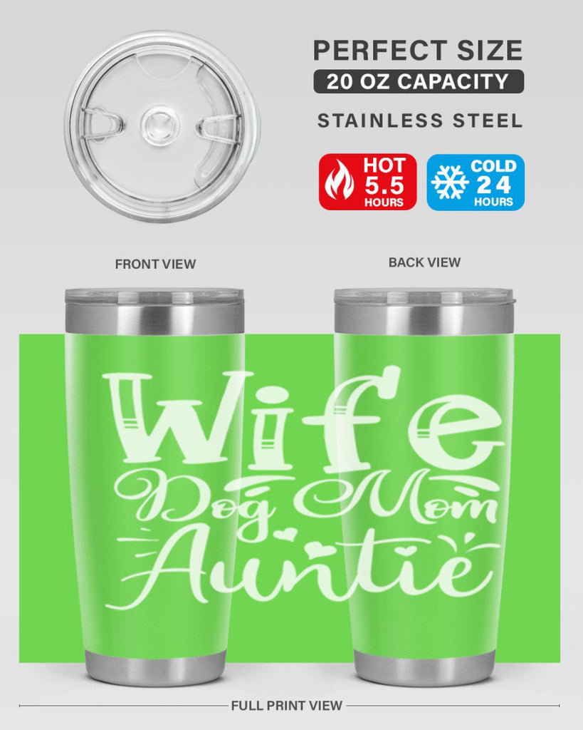 Wife Dog Mom Auntie Style 7#- aunt- Tumbler