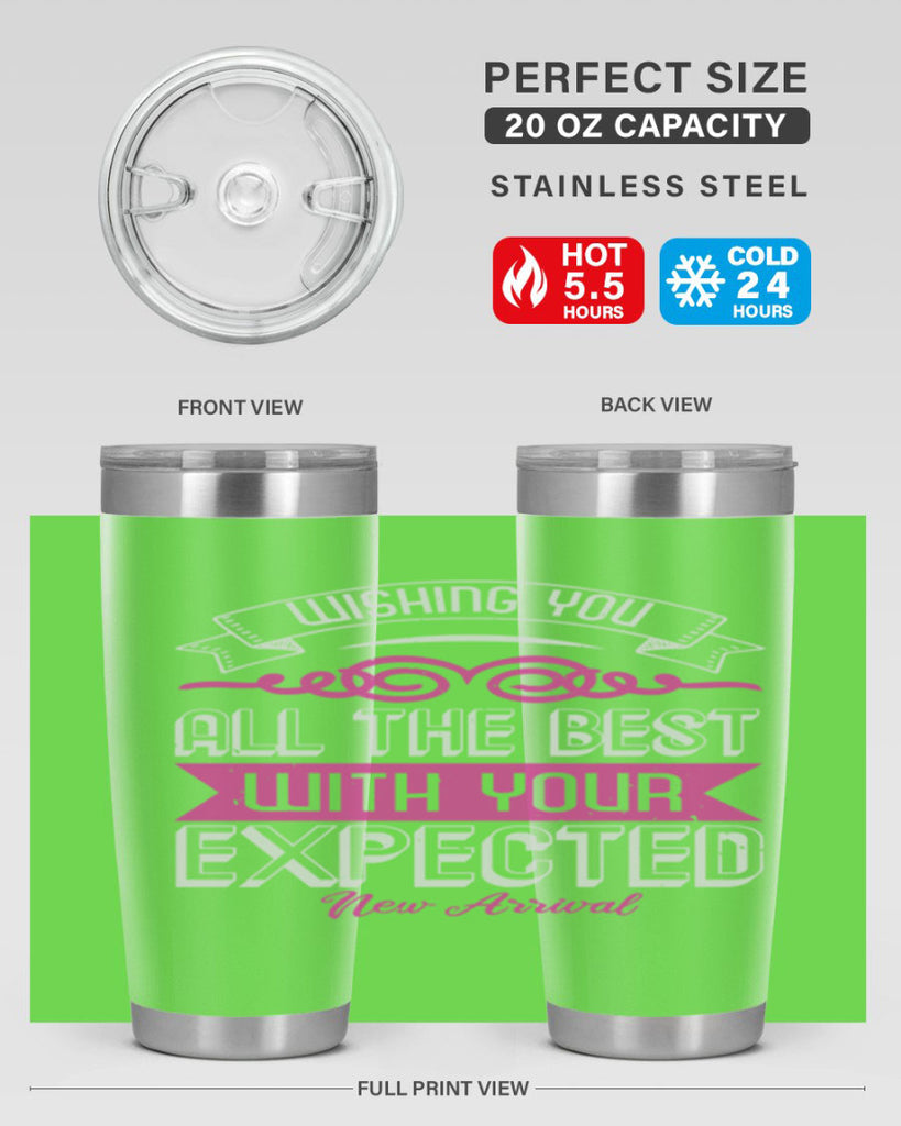Wishing you all the best on your new arrival Style 7#- baby shower- tumbler