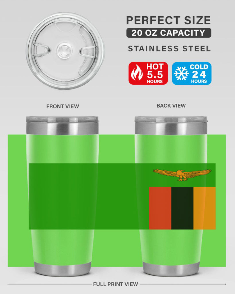Zambia 2#- world flags- Tumbler