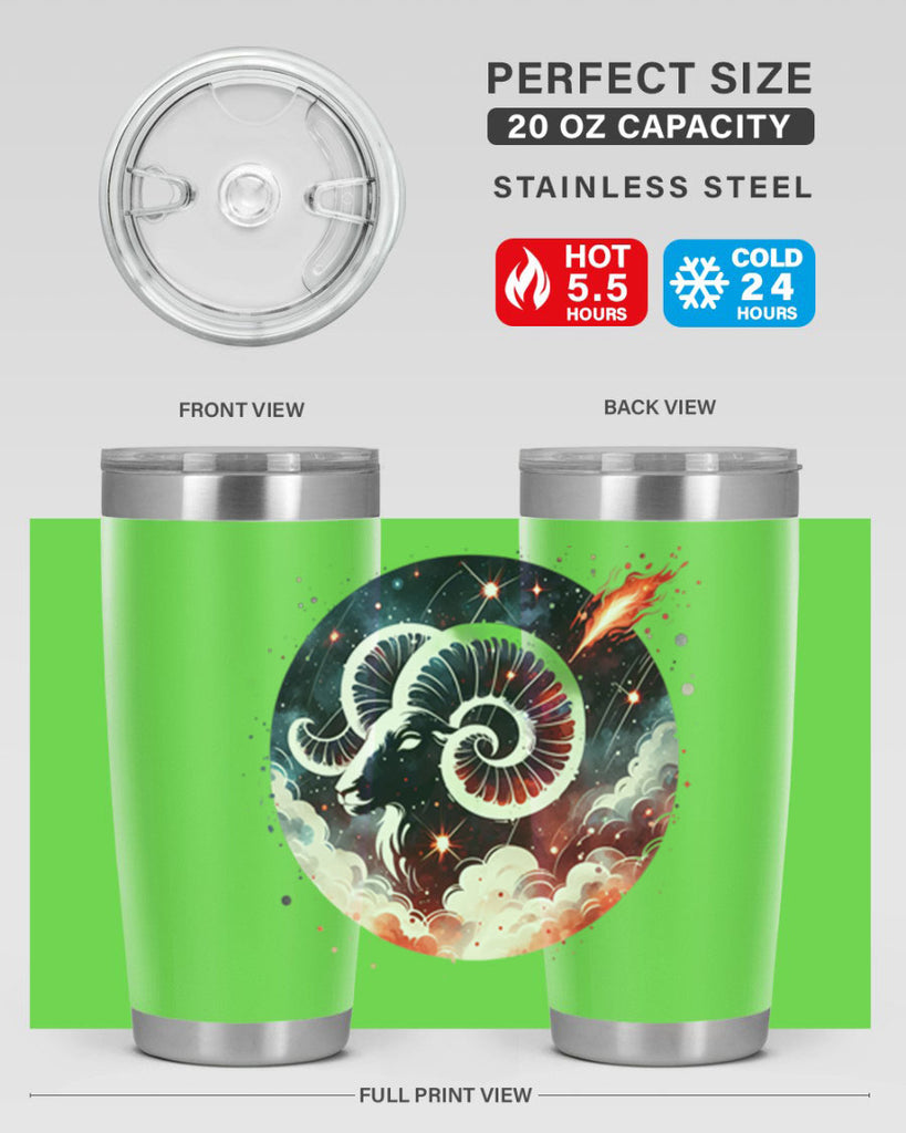 aries 140#- zodiac- Tumbler