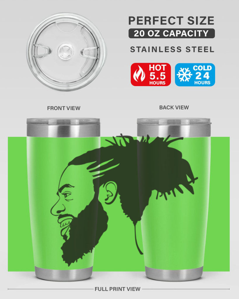 beardman 45#- black men - boys- tumbler