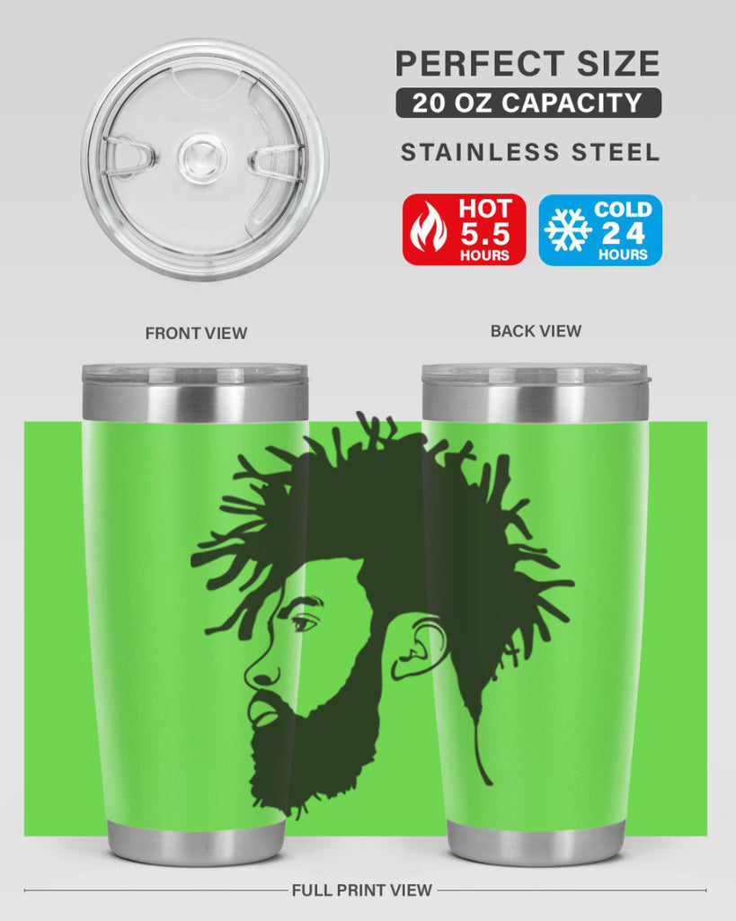 beardman 46#- black men - boys- tumbler
