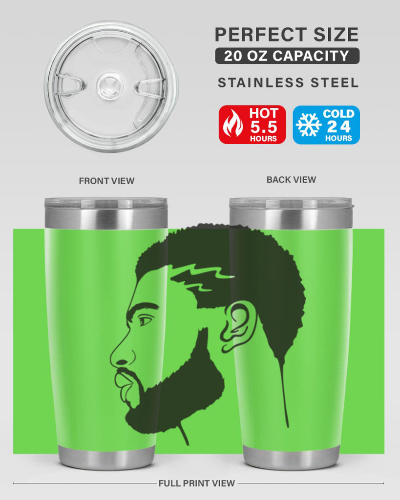 beardman 52#- black men - boys- tumbler