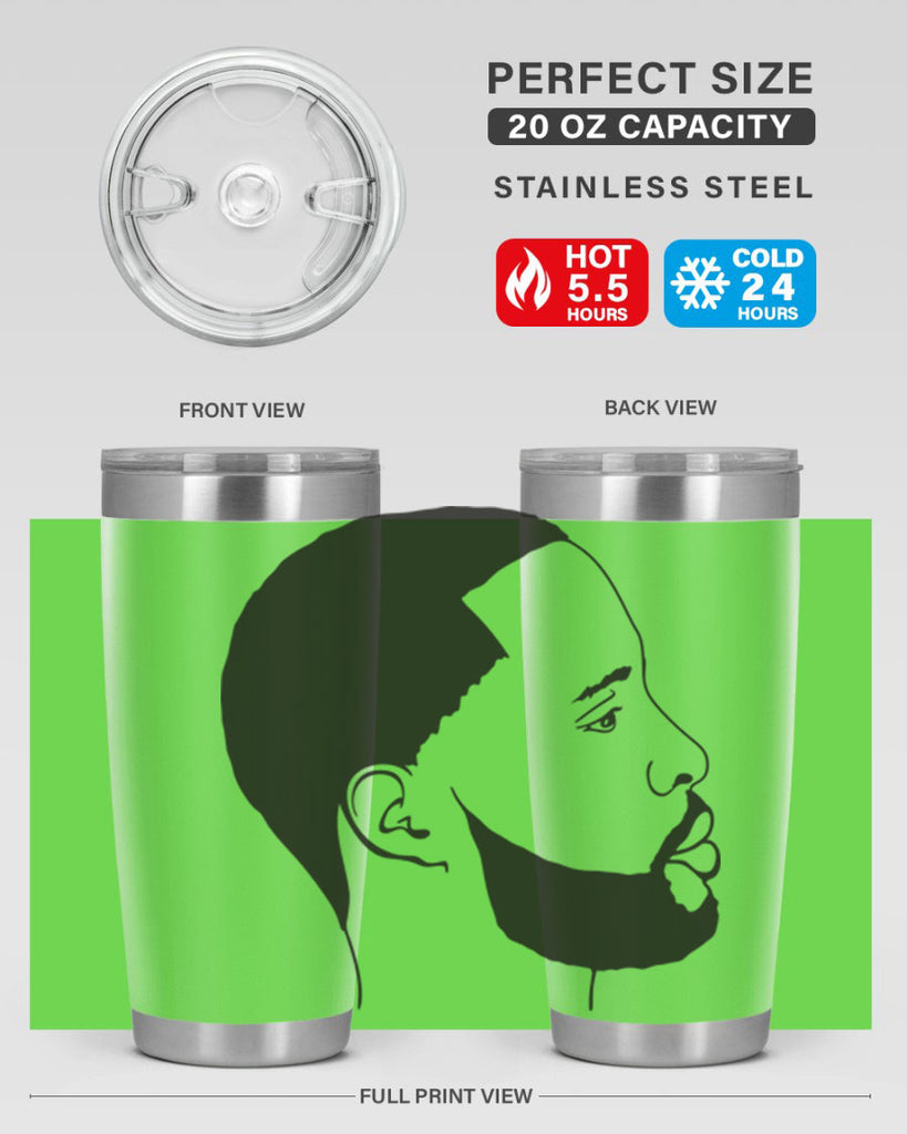 beardman 54#- black men - boys- tumbler
