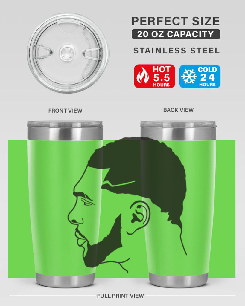 beardman 55#- black men - boys- tumbler