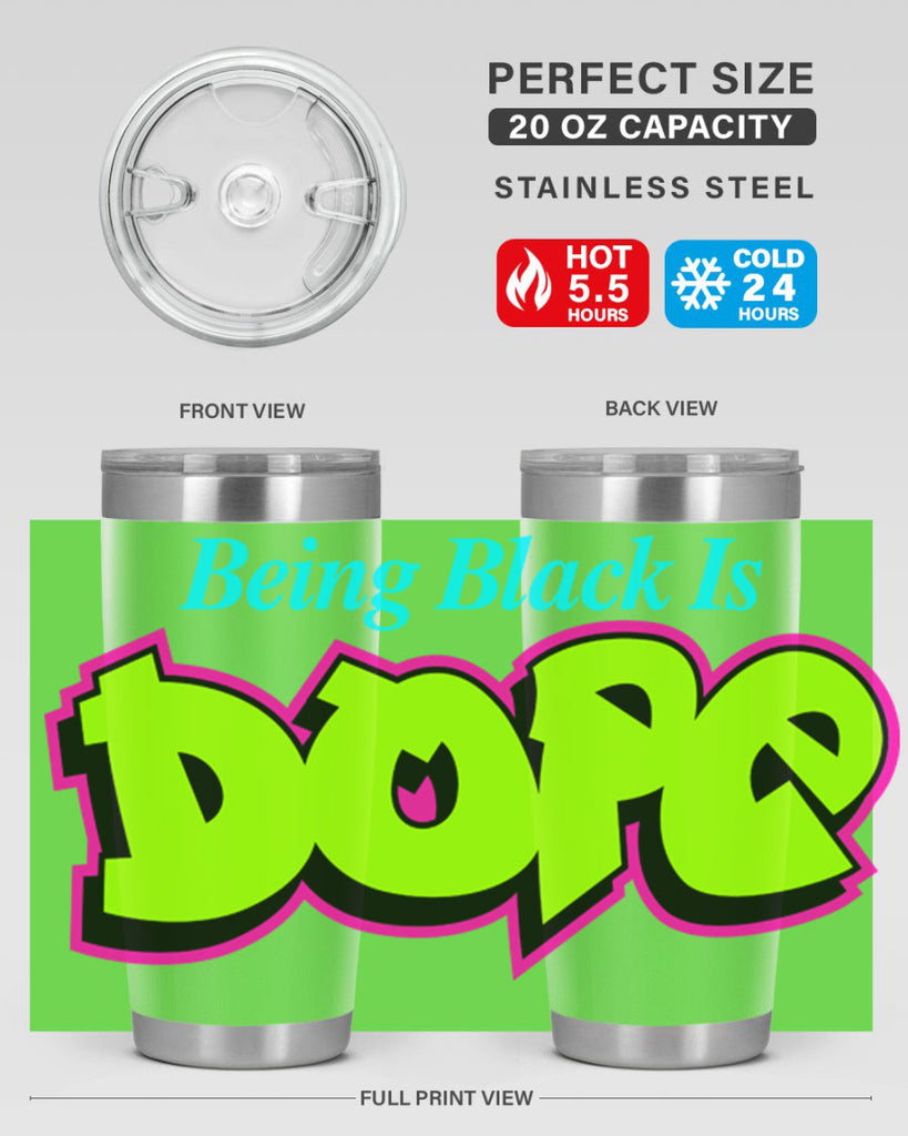 being black is dope 261#- black words phrases- Cotton Tank