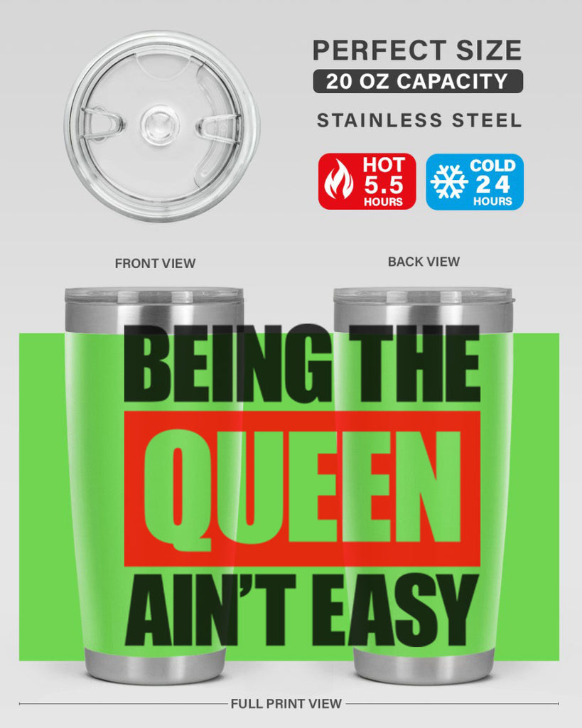 being the queen aint easy 255#- black words phrases- Cotton Tank