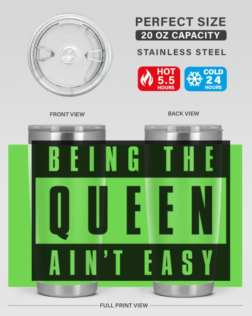 being the queen aint easy 258#- black words phrases- Cotton Tank