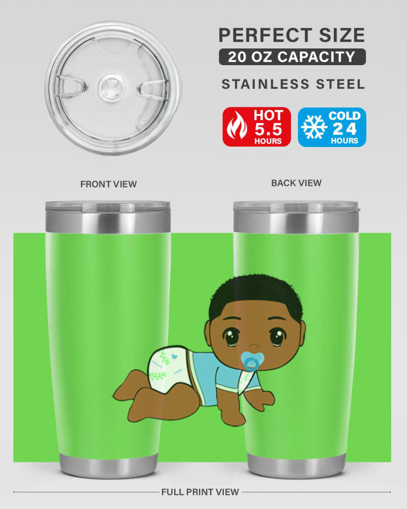 black baby boy 1#- black men - boys- tumbler