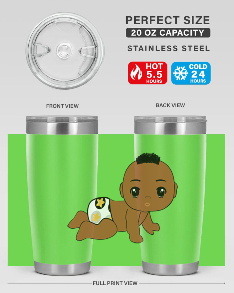 black baby boy 6#- black men - boys- tumbler