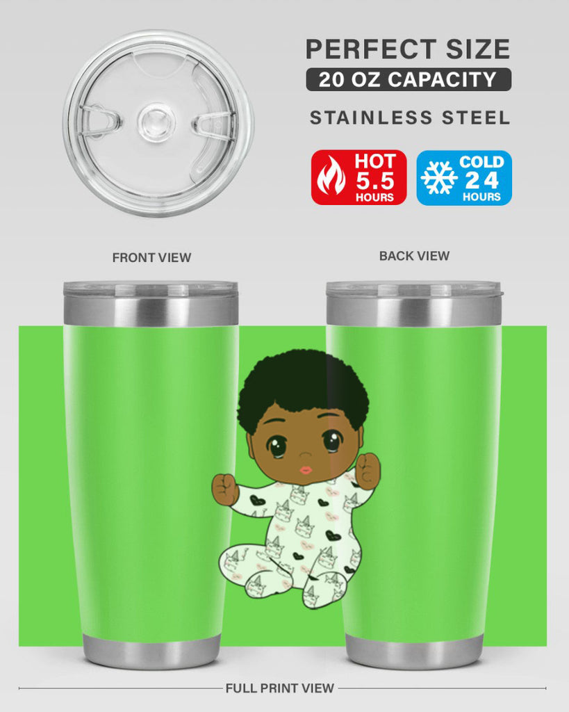 black baby boy 8#- black men - boys- tumbler
