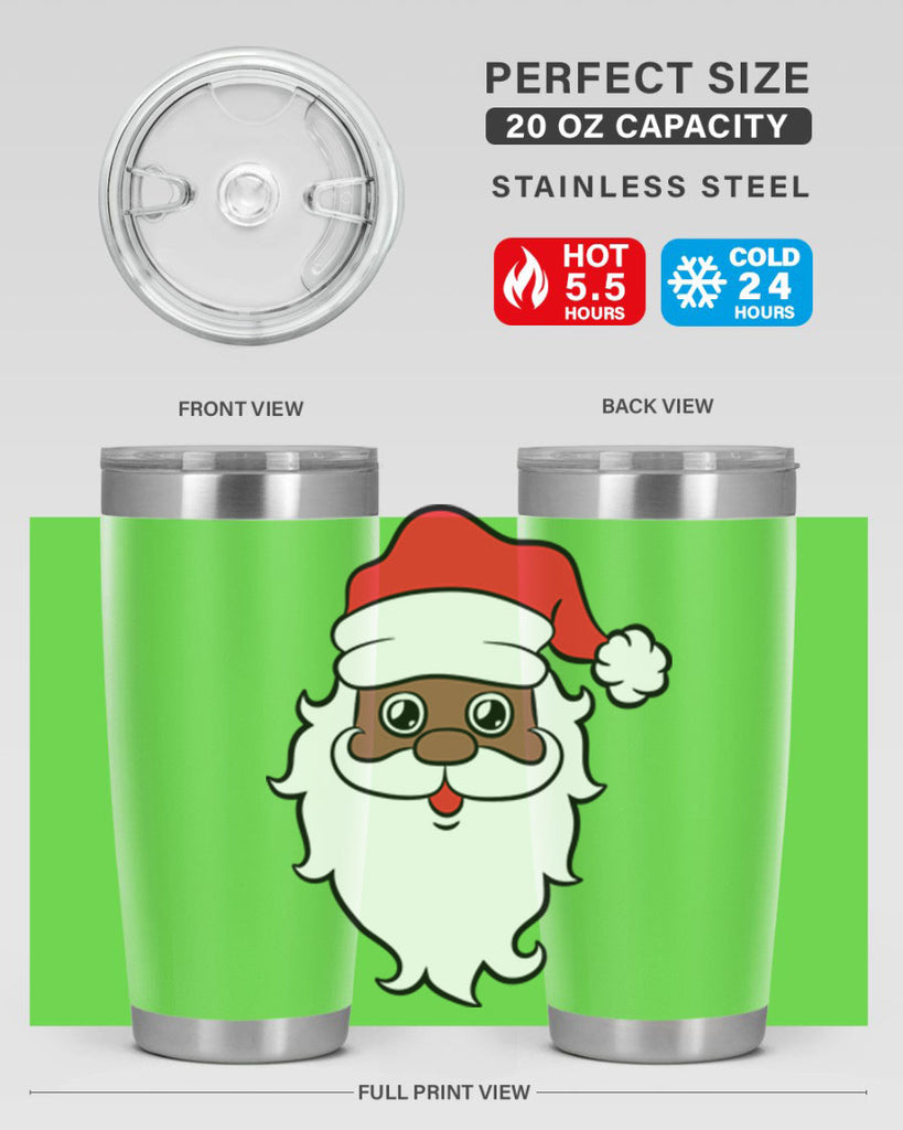 black santa 25#- black men - boys- tumbler