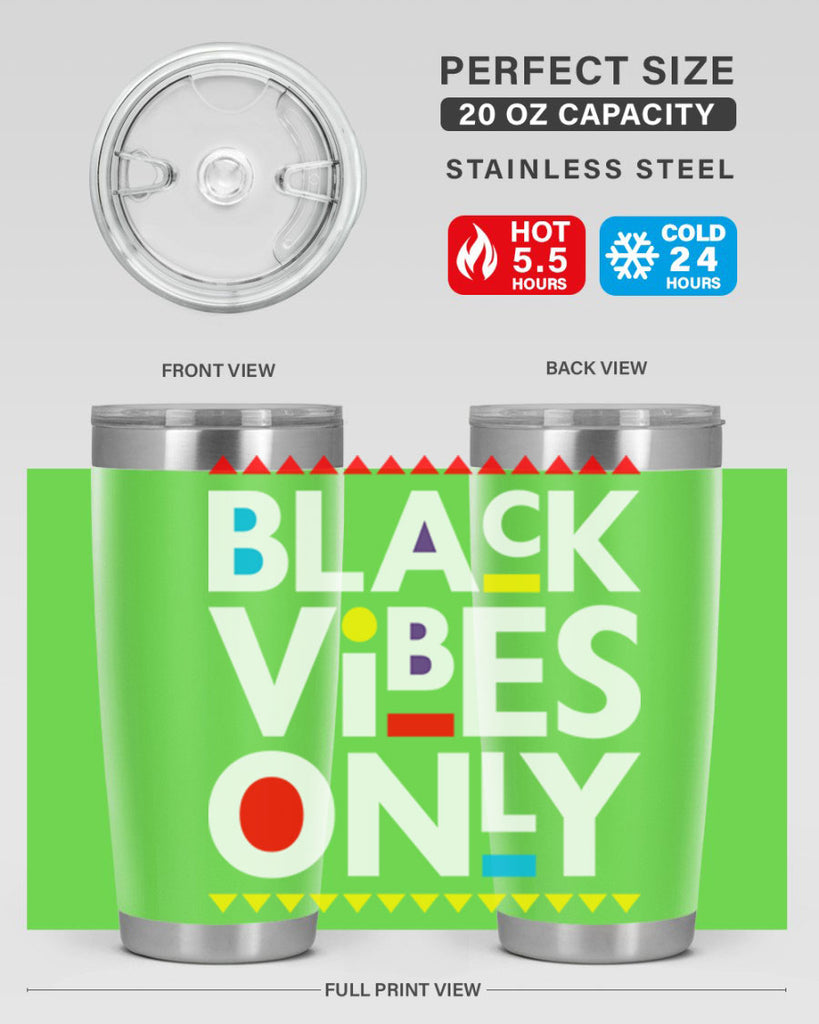 black vibes only 217#- black words phrases- Cotton Tank