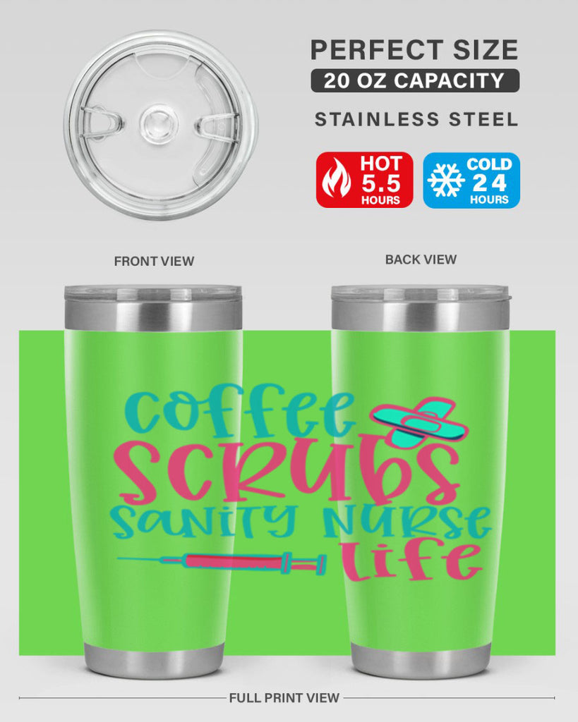 coffee scrubs sanity nurse life Style 390#- nurse- tumbler
