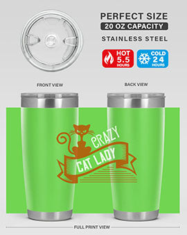 crazy cat lady Style 43#- cat- Tumbler