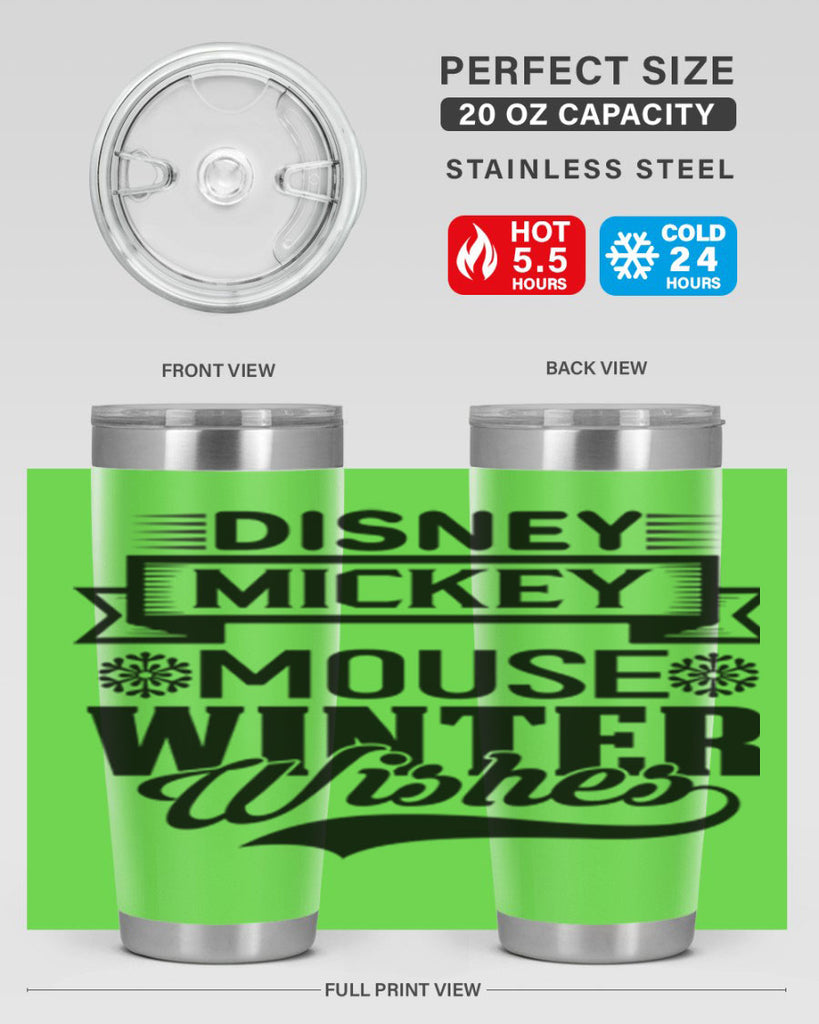 disney mickey mouse winter wishes 93#- winter- Tumbler