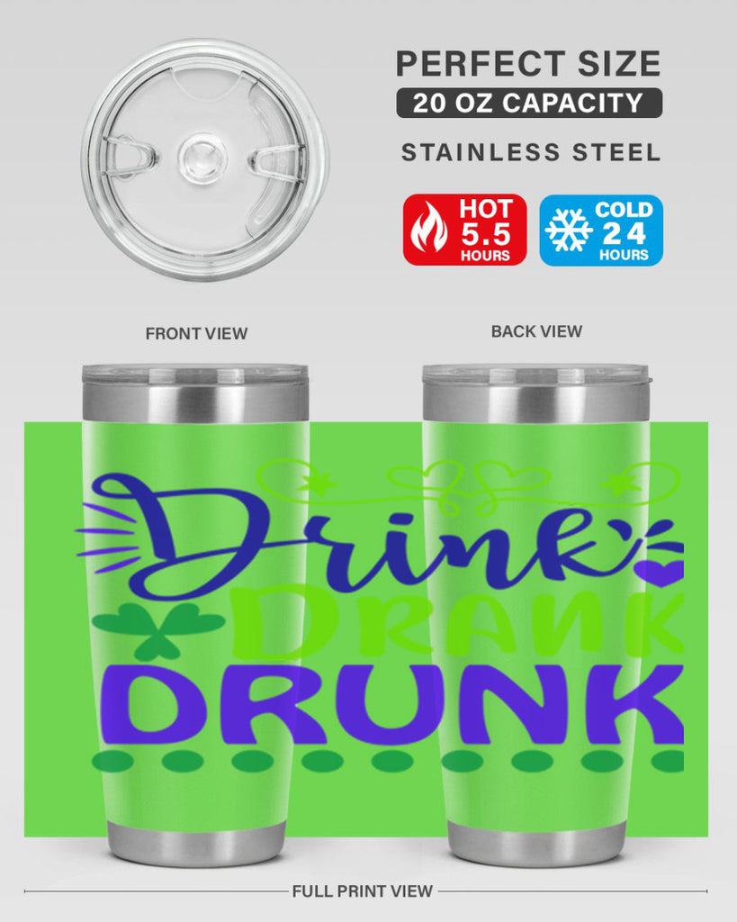 drink drank drunk 22#- mardi gras- Tumbler