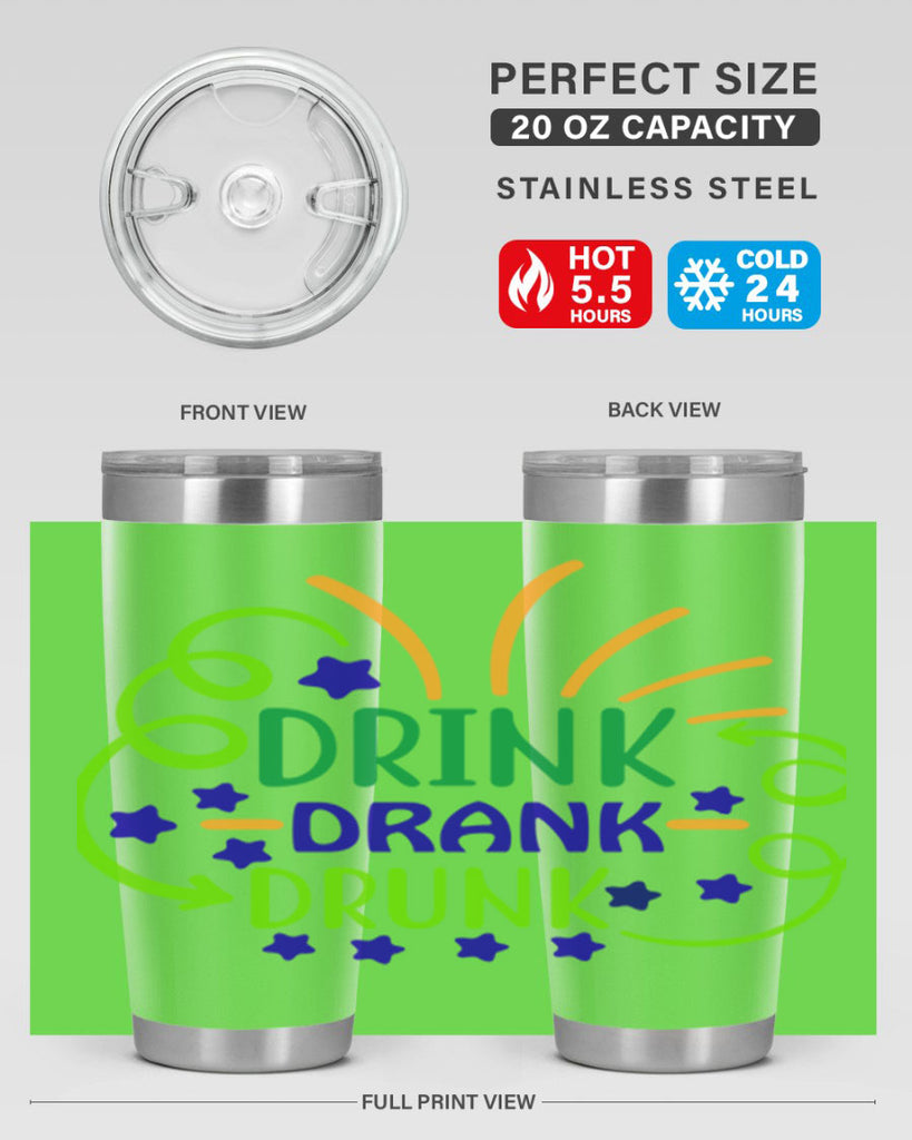 drink drank drunk 23#- mardi gras- Tumbler
