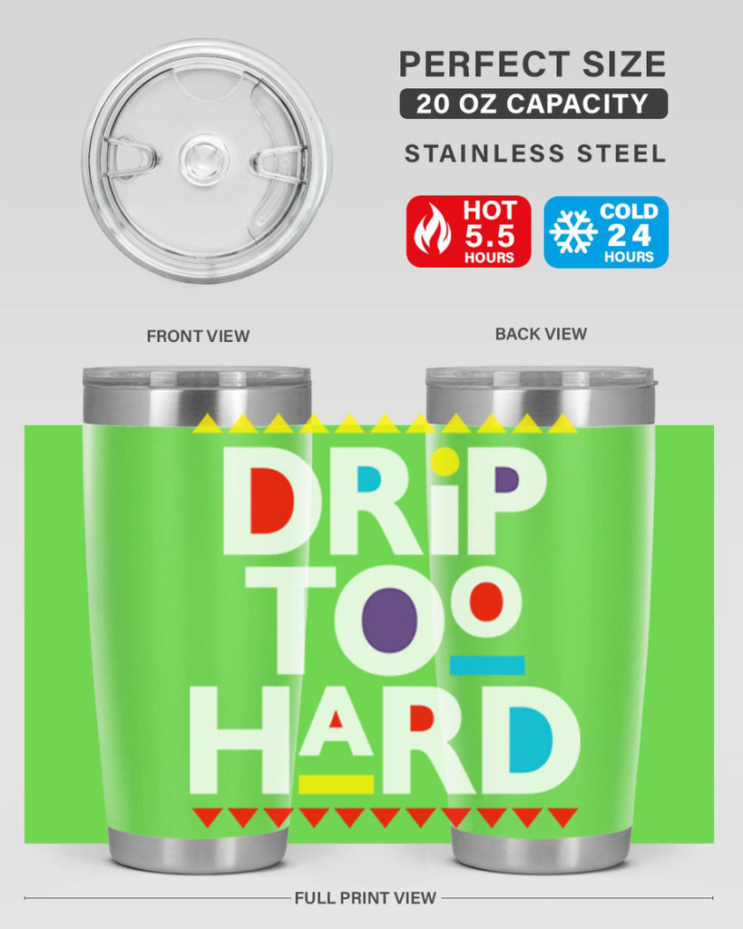 drip too hard 163#- black words phrases- Cotton Tank