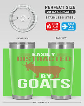 easily distracted by goats Style 5#- goat- Tumbler