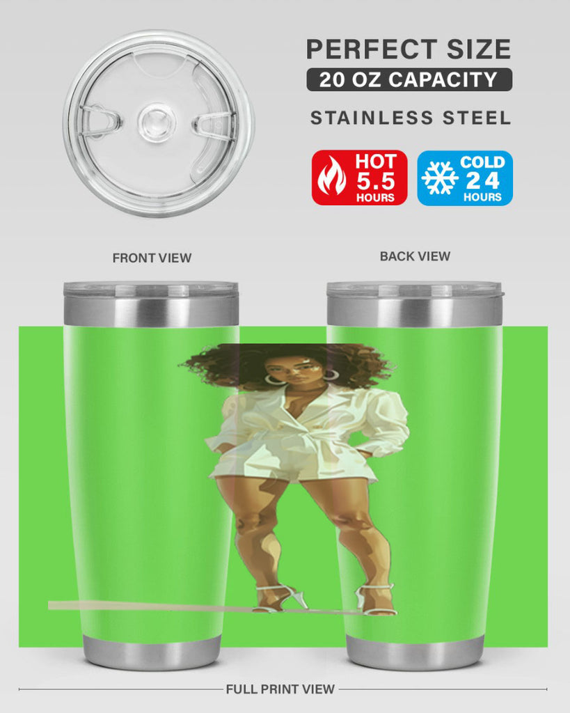 fashion girl in white 74#- fashion- Cotton Tank