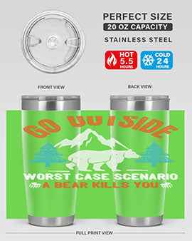 go outside worst case scenario a bear kills you  40#- Bears- Tumbler
