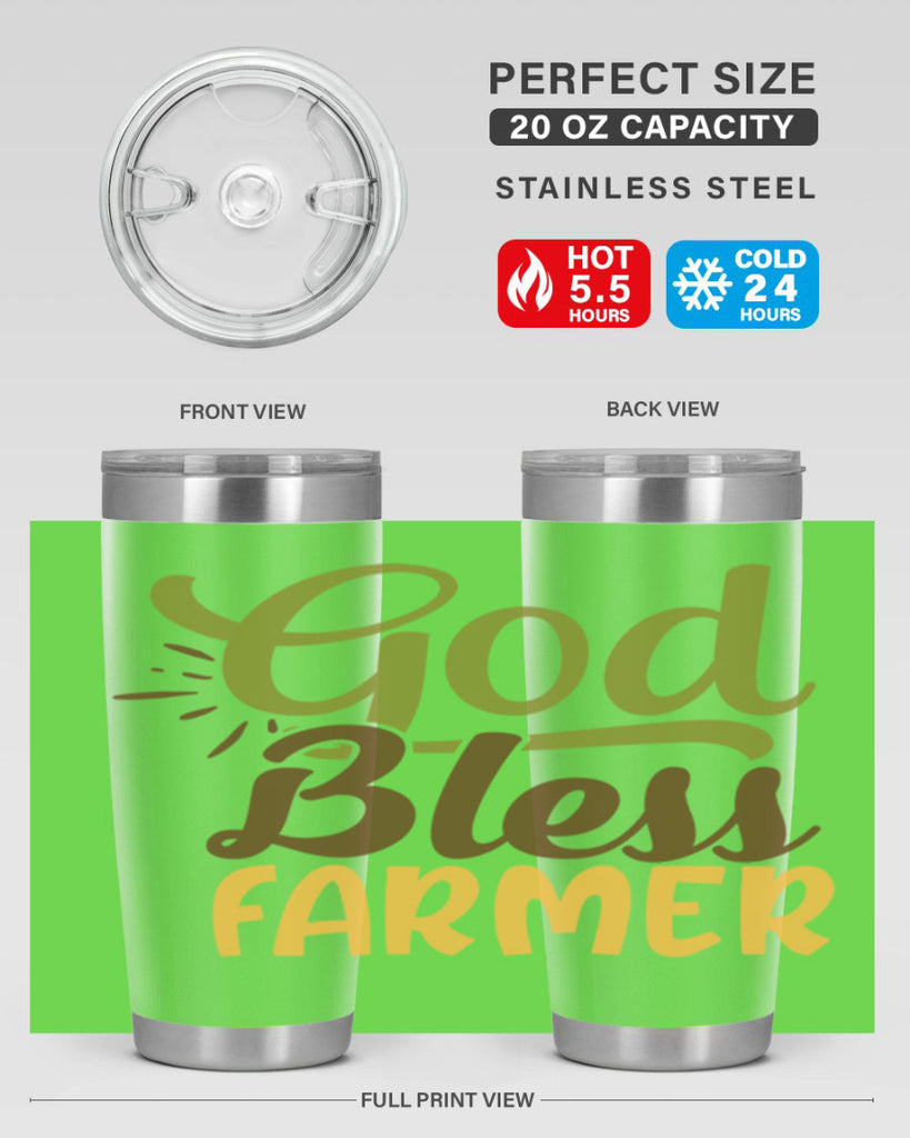 god bless farmer 10#- farming and gardening- Tumbler