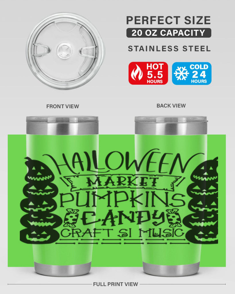 halloween market pumpkins candy 73#- halloween- Tumbler