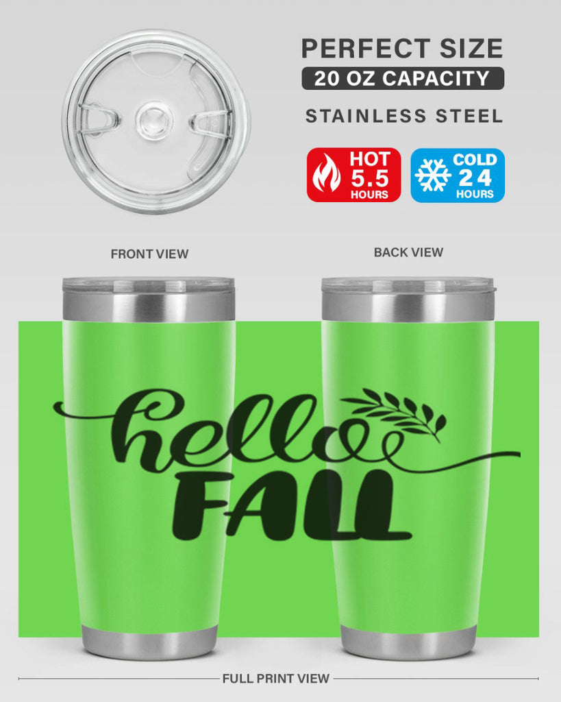 hello fall 54#- thanksgiving- Tumbler