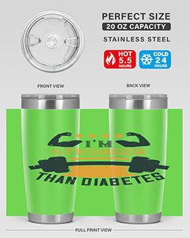 i’m stronger than diabetes Style 23#- diabetes- Tumbler