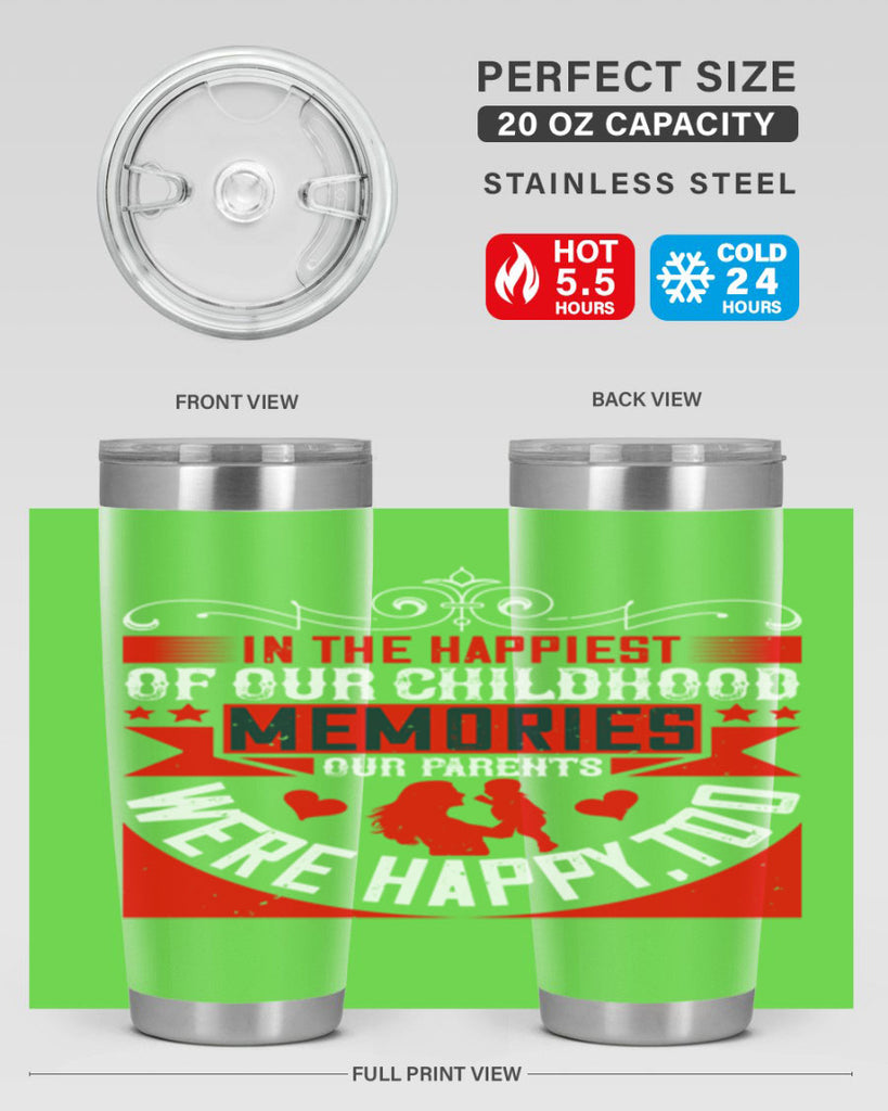 in the happiest of our childhood memories our parents were happy too 45#- Parents Day- Tumbler