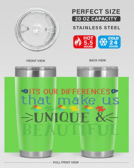 its our differences that make us unique beautiful Style 27#- autism- Tumbler