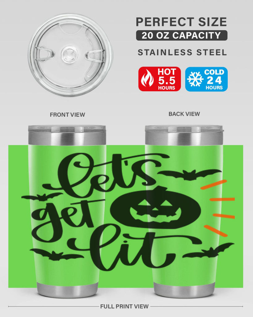 lets get lit 48#- halloween- Tumbler