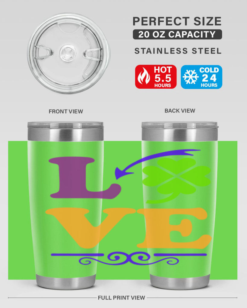 love 18#- mardi gras- Tumbler