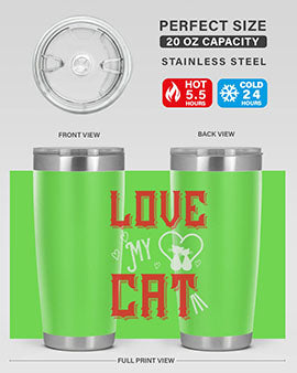 love my cat Style 67#- cat- Tumbler