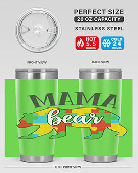 mama bear Style 32#- autism- Tumbler