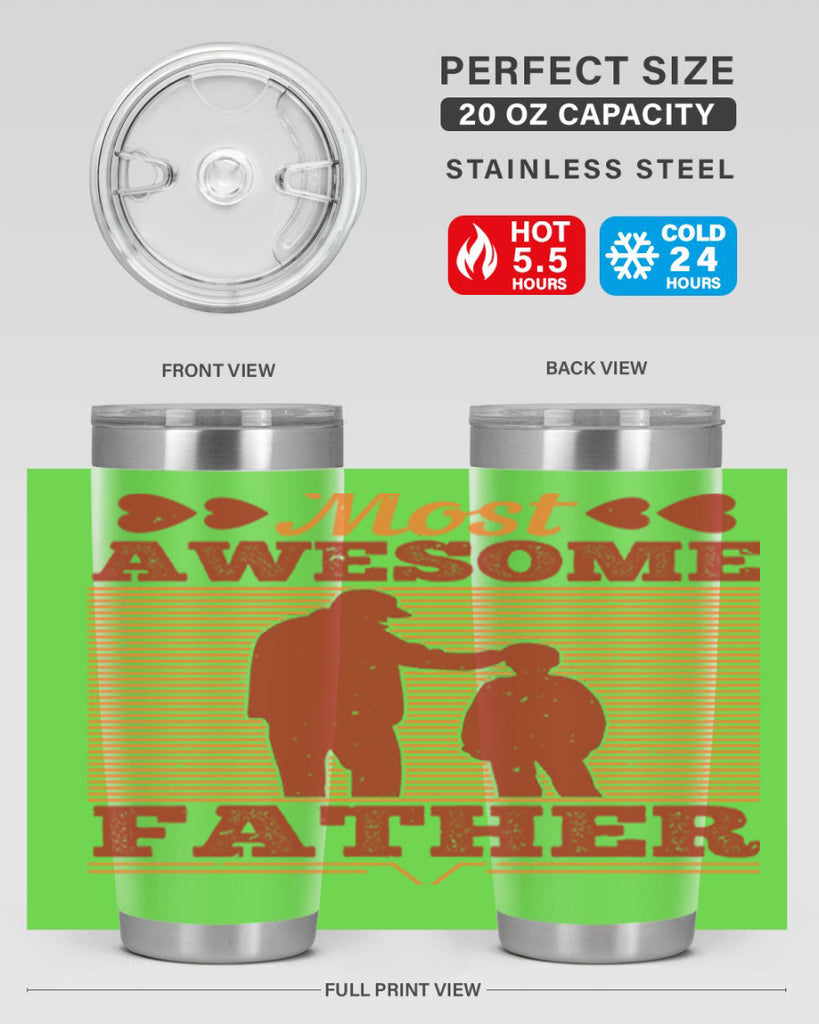 most awesome father 186#- fathers day- Tumbler