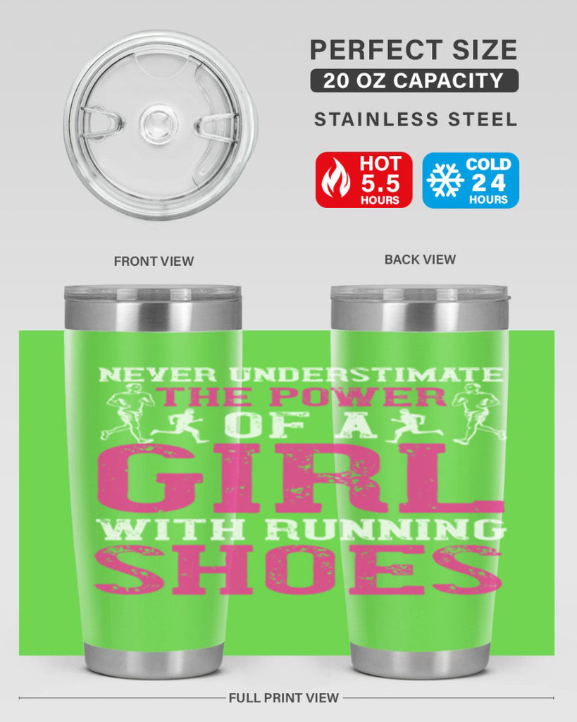 never understimate the power of a girl with running shoes 29#- running- Tumbler