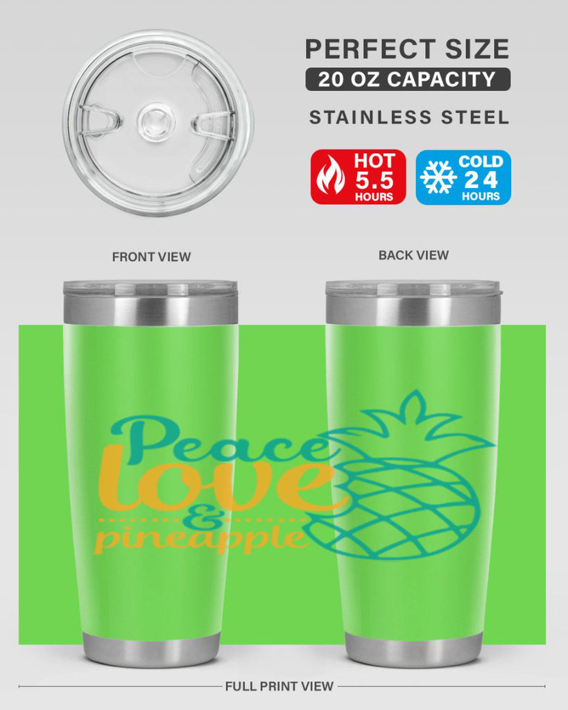 peace love pineapple Style 82#- summer- Tumbler