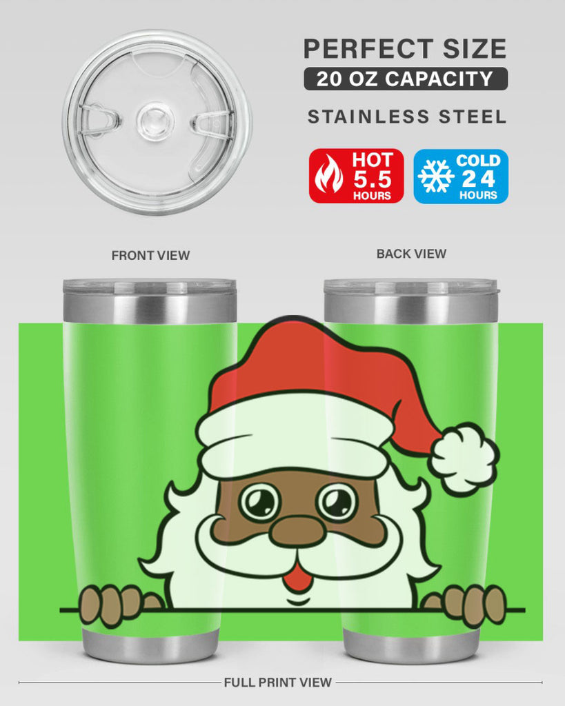 peekaboo black santa 19#- black men - boys- tumbler