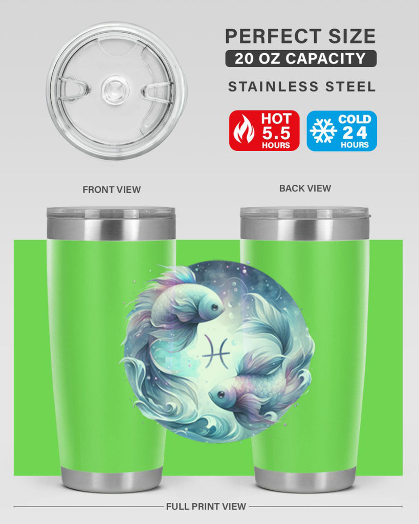 pisces 349#- zodiac- Tumbler