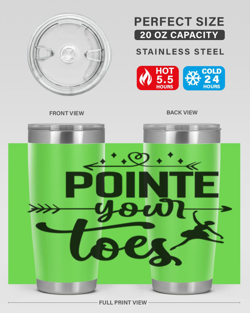 pointe your toes 72#- ballet- Tumbler