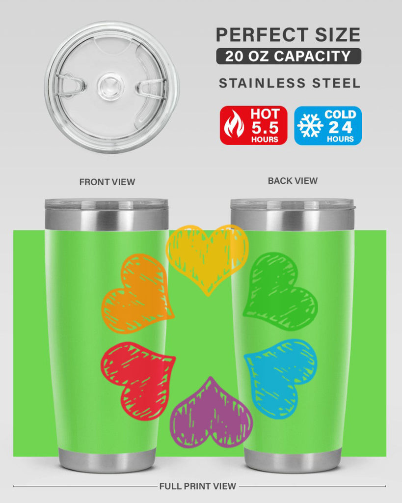 rainbow circle of hearts pride lgbt 32#- lgbt- Tumbler