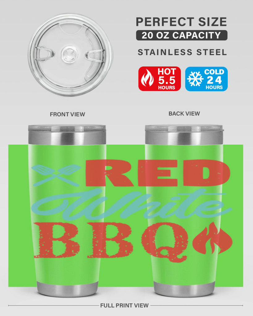 red white bbq 15#- bbq- Tumbler