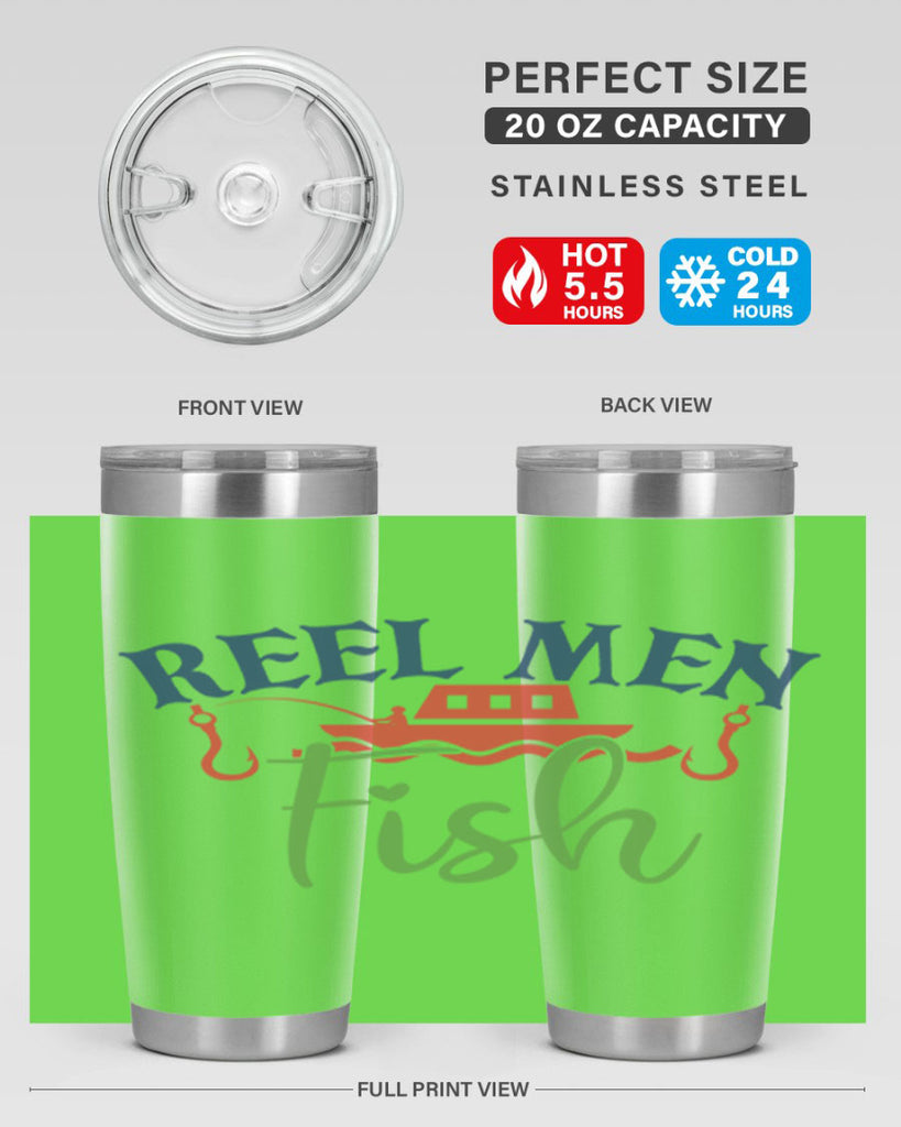 reel men fish 196#- fishing- Tumbler