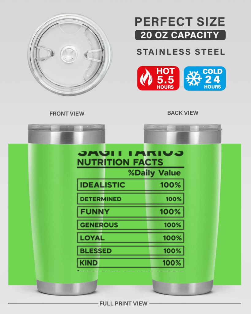 sagittarius Nutrition Facts 400#- zodiac- Tumbler