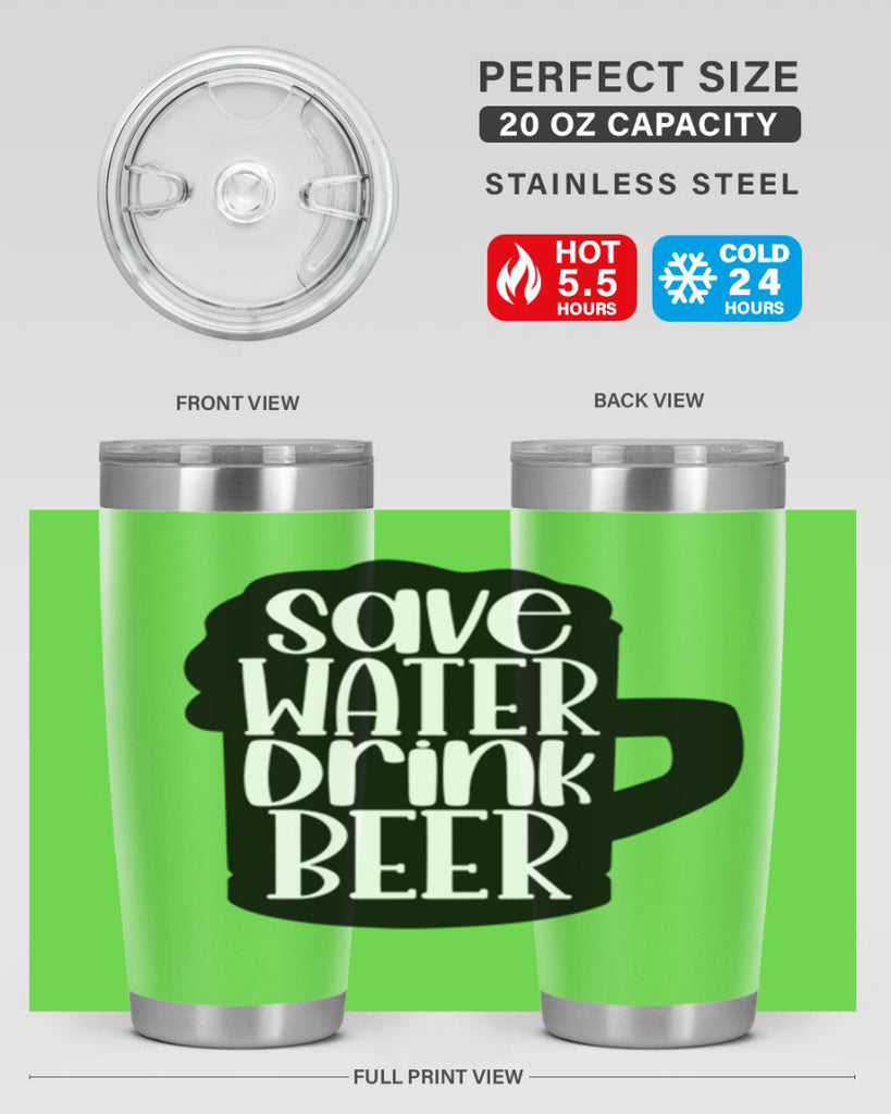 save water drink beer 23#- beer- Tumbler
