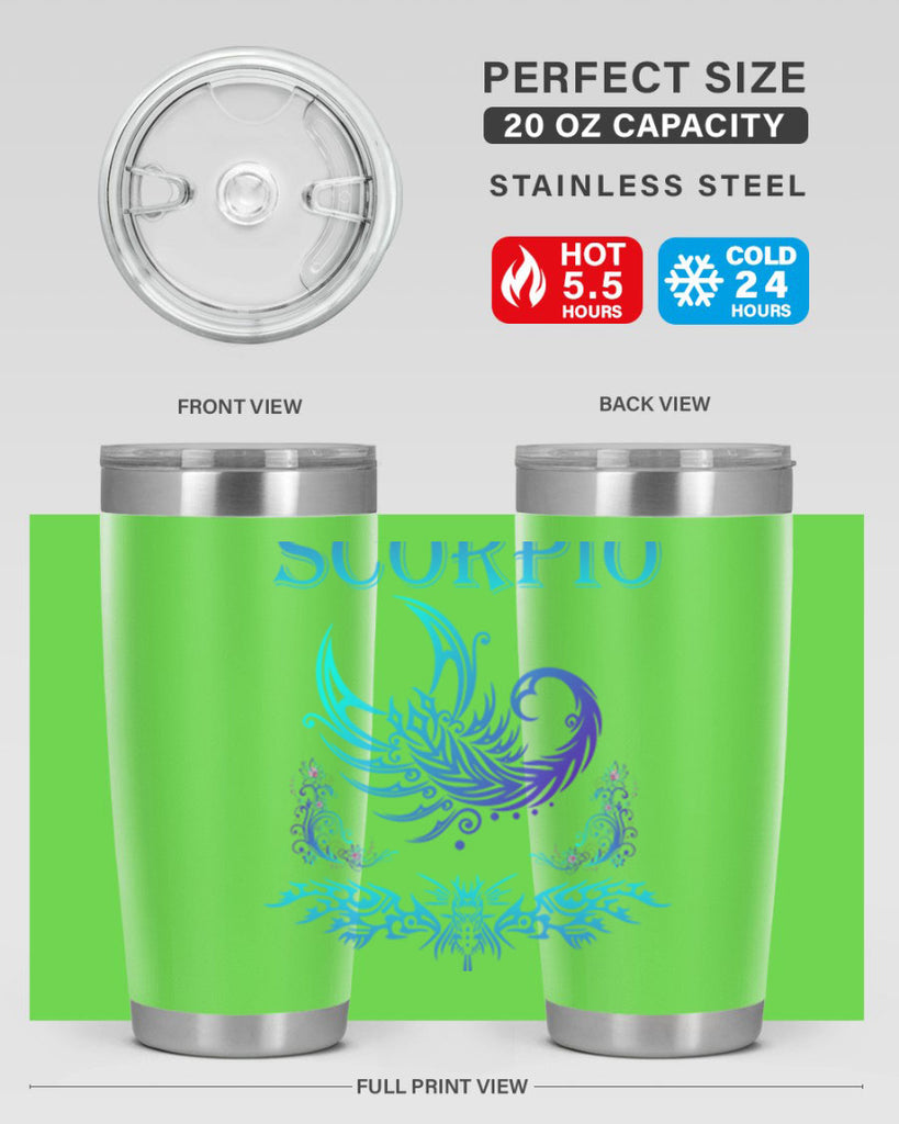 scorpio 449#- zodiac- Tumbler