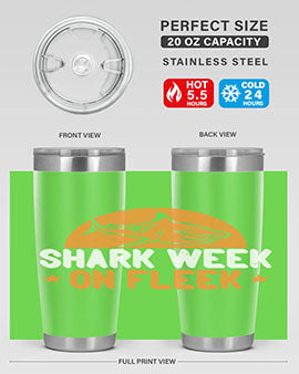 shark week on fleek Style 42#- shark  fish- Tumbler